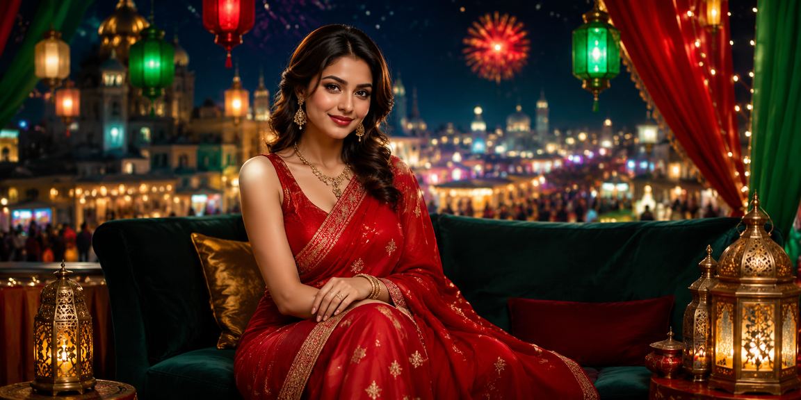 কুমিল্লায় শাড়ি পরিহিত একজন মডেল 40i - তে বেটিং অ্যাকাউন্ট লগইন করছেন