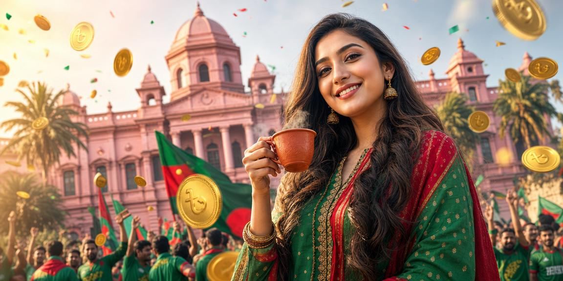 ঢাকায় লটারি টিকেট ও টাকার মাধ্যমে পুরস্কার জয়ের দৃশ্য